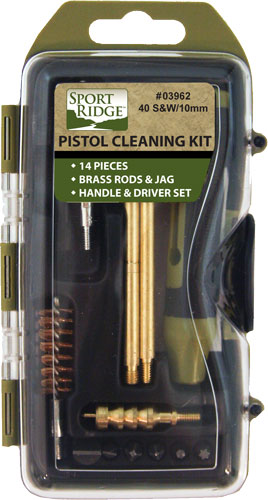 sport ridge - 03962 - 40CAL/10MM 14PC PISTOL CLNG KIT HARD CS for sale
