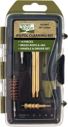 sport ridge - 03964 - 45CAL 14PC PISTOL CLNG KIT HARD CS for sale