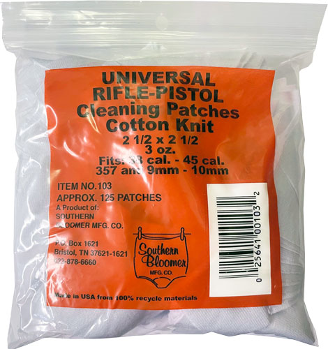 southern bloomer - Cleaning Patches - CTTN KNIT 30-45 CAL 2.5X2.5 125PK CLNG for sale