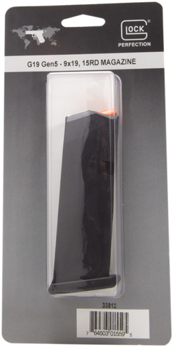 Glock - G19 - 9mm Luger - G19 GEN5 9MM 15RD MAGAZINE PKG for sale