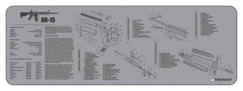 tekmat - AR-15 - TEKMAT AR15 GREY - 12X36IN for sale