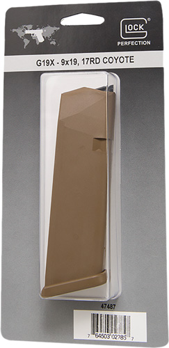Glock - G17/19 - 9mm Luger - G17/G19X 9MM 17RD MAGAZINE PKG COYOTE for sale