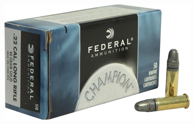 Federal - Champion Training - .22LR - CHAMPION 22LR 40GR SOLID 50/BX for sale