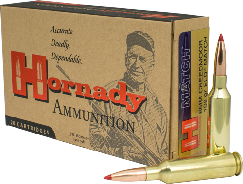 Hornady - Match - 6mm Creedmoor - AMMO 6MM CREEDMOOR 108GR ELD-M 20/BX for sale