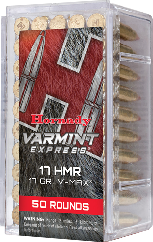 Hornady - Varmint Express - .17 HMR - AMMO 17HMR 17GR V-MAX 50/BX for sale