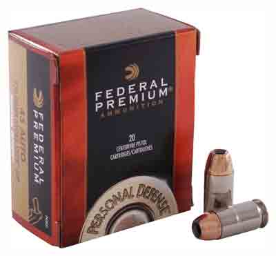 FEDERAL PREMIUM 45 ACP 230GR HYDRA-SHOK JHP 20RD 25BX/CS - for sale