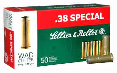 sellier & bellot ammunition - Handgun - .38 Special - HANDGUN 38 SPL 148GR WC 50RD/BX for sale