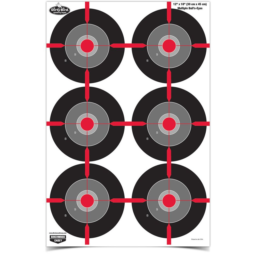 birchwood casey - Dirty Bird - DIRTY BIRD 12X18 MUL BULLSEYE 8 TGTS for sale