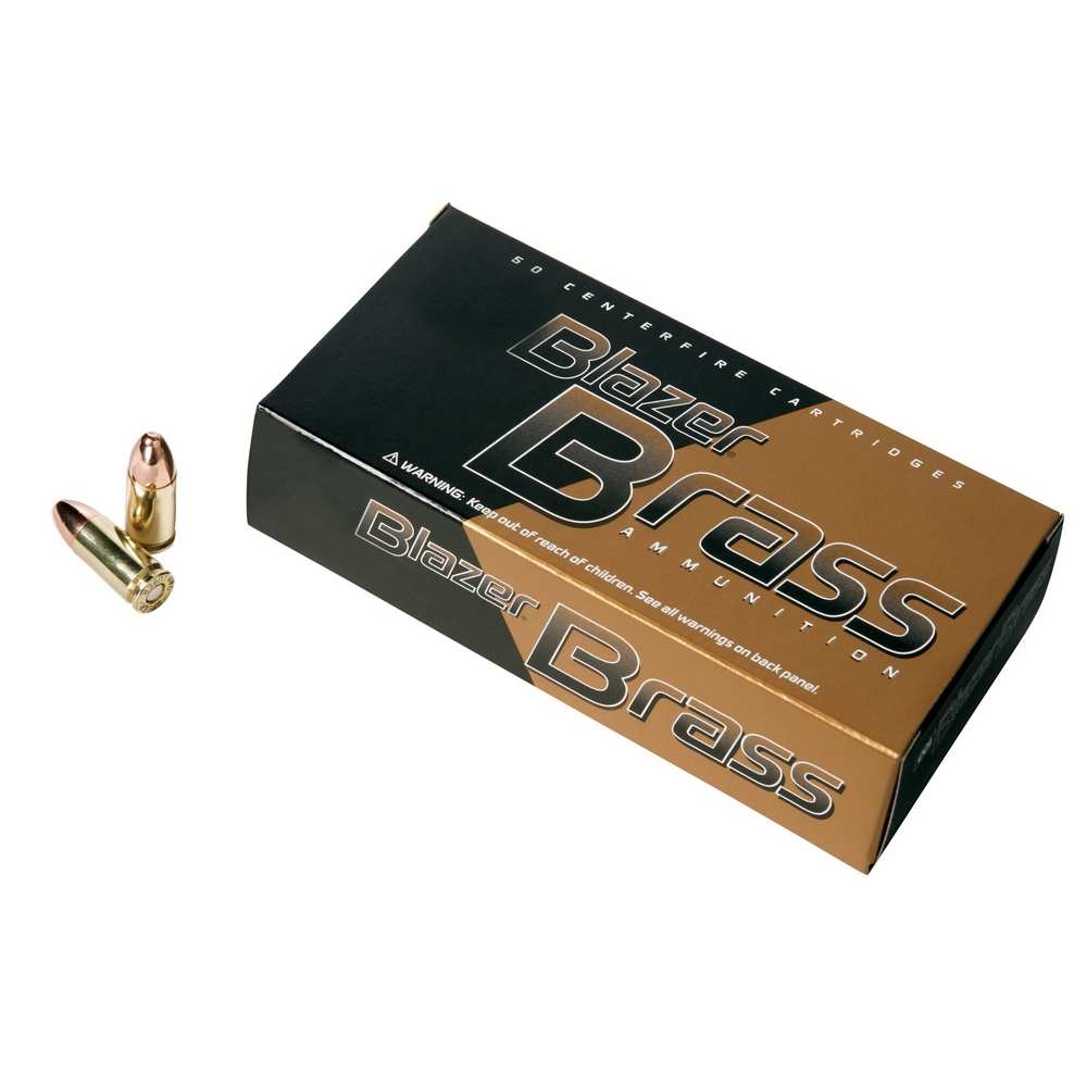 CCI BLAZER BRASS 9MM LUGER 124GR FMJ 50RD 20BX/CS - for sale