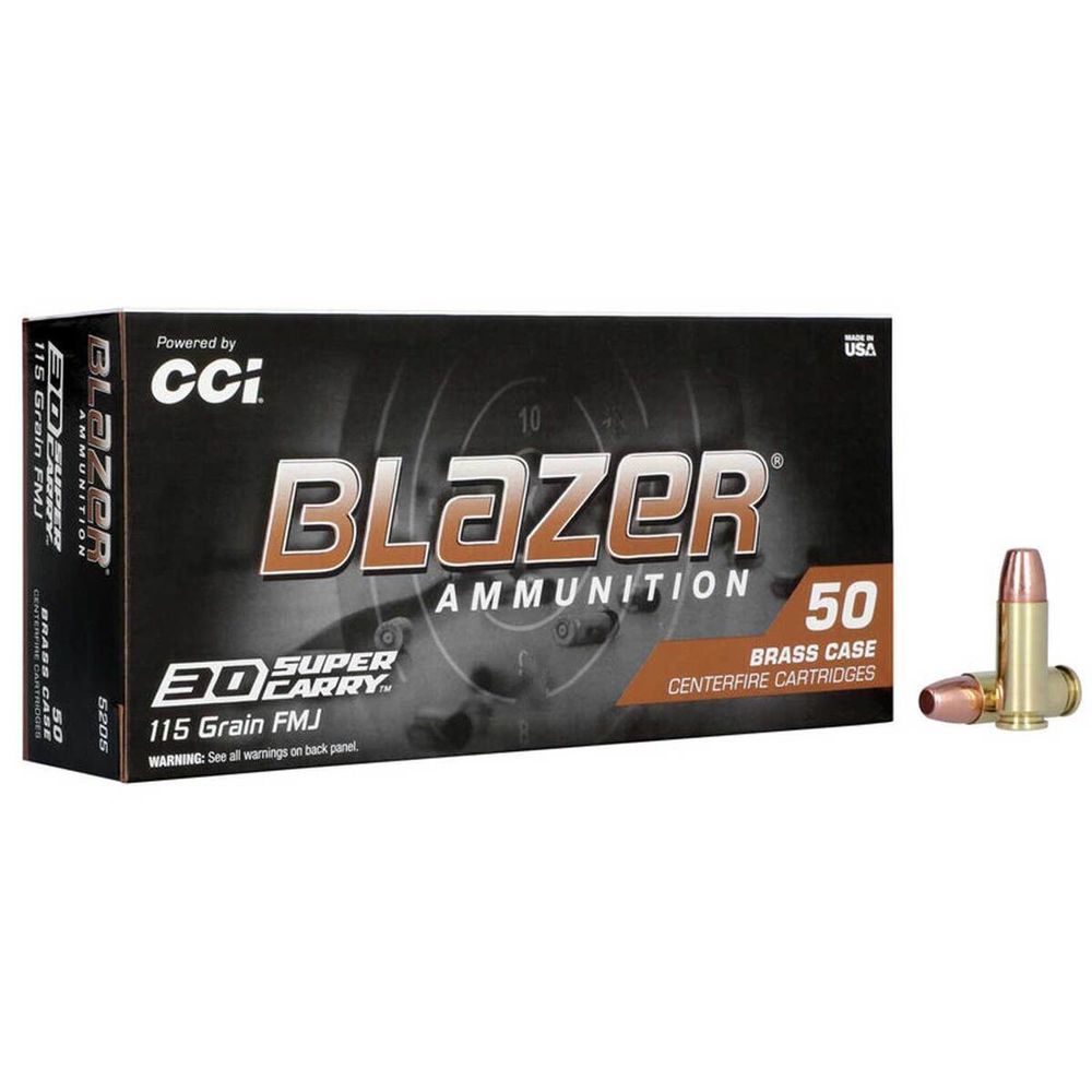 CCI|BLAZER - Blazer Brass - 30 SUPER CARRY - AMMO 30 SUP CARRY 115GR FMJ BRASS 50/BX for sale