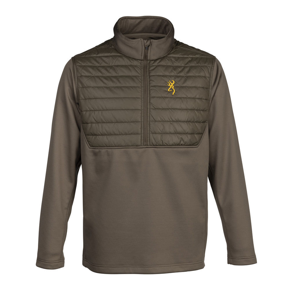 browning magazines & sights - 3010969804 - SHIRT HYBRID 1/4 ZIP MAJOR BROWN XL for sale