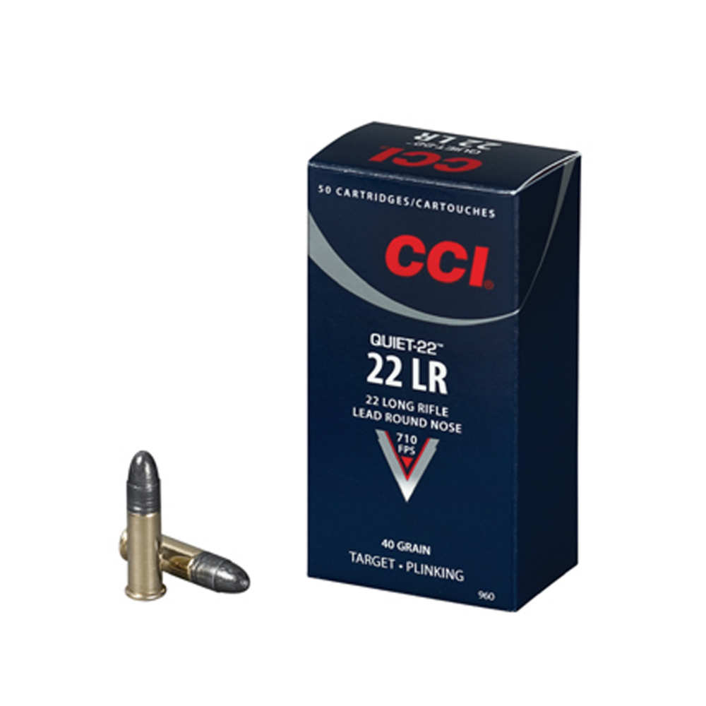 cci ammunition - Quiet-22 - .22LR - QUIET-22 22LR 40GR LRN 22 50RD/BX for sale