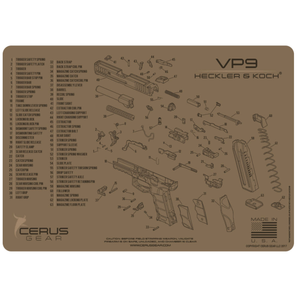 cerus gear - HMHKVP9SCHCOY - HK VP9 SCHEMATIC COYOTE for sale