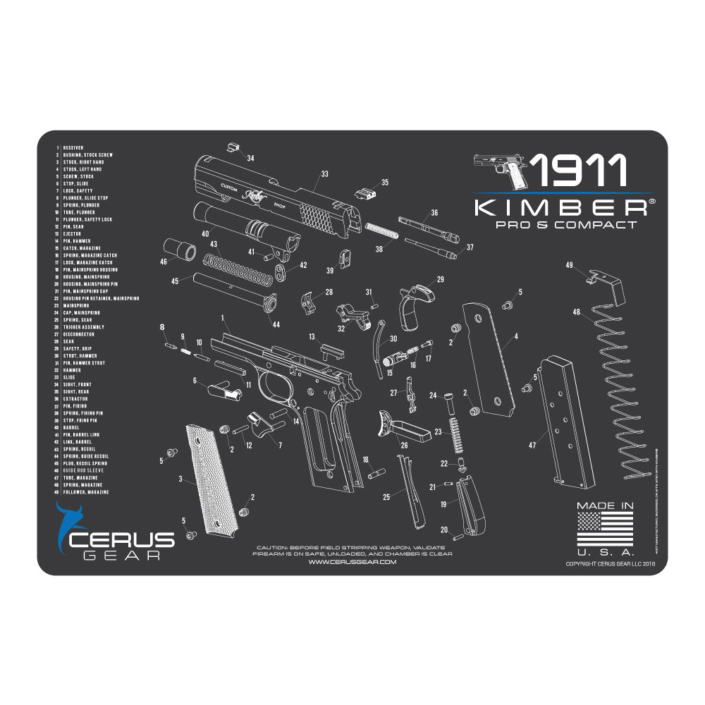 cerus gear - HMKIM1911SCHGRY - KIMBER COMP AND PRO SCHEMATIC GREY for sale