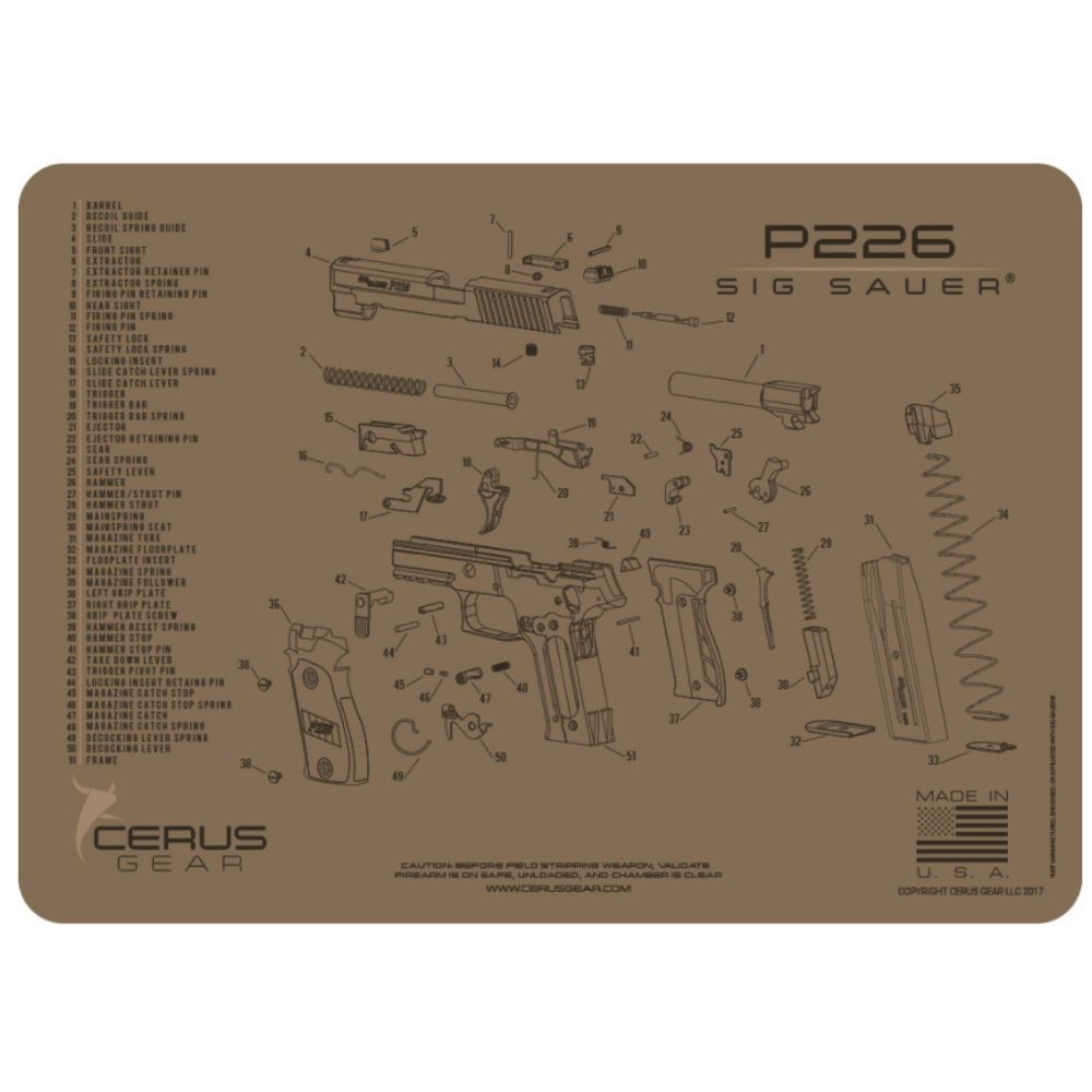 cerus gear - HMSIG226SCHCOY - SIG P226 SCHEMATIC COYOTE for sale