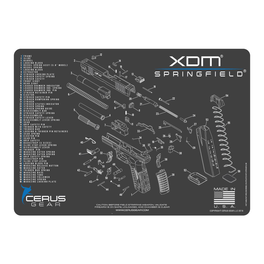 cerus gear - HMSPGXDMSCHGRY - SPRINGFIELD XDM SCHEMATIC CHAR GRAY for sale