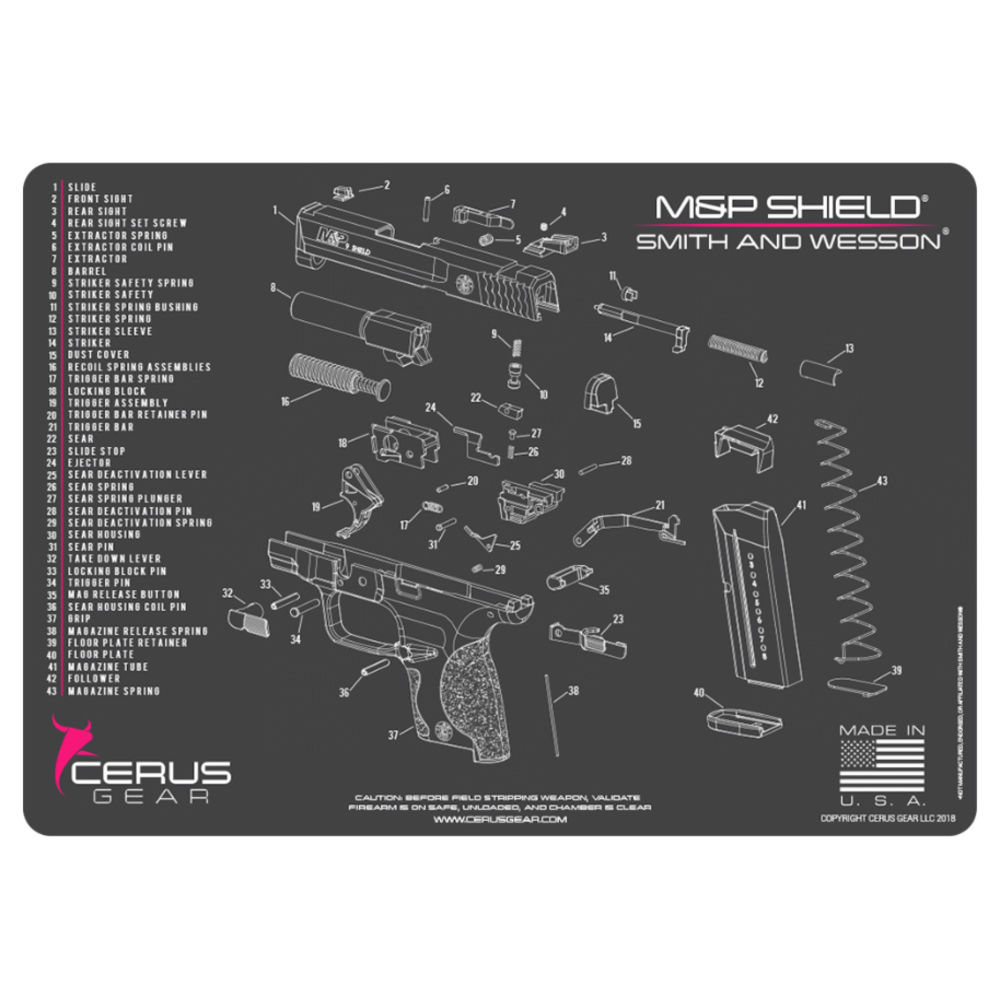cerus gear - HMSWMPSHLDSCHPNK - M&P SHIELD SCHEMATIC PINK for sale