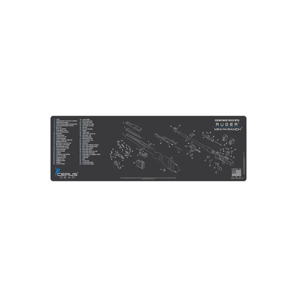 cerus gear - RMRUGMINI14RANCHSCHGRY - RUGER MINI 14 RANCH SCHEMATIC CHAR GRAY for sale