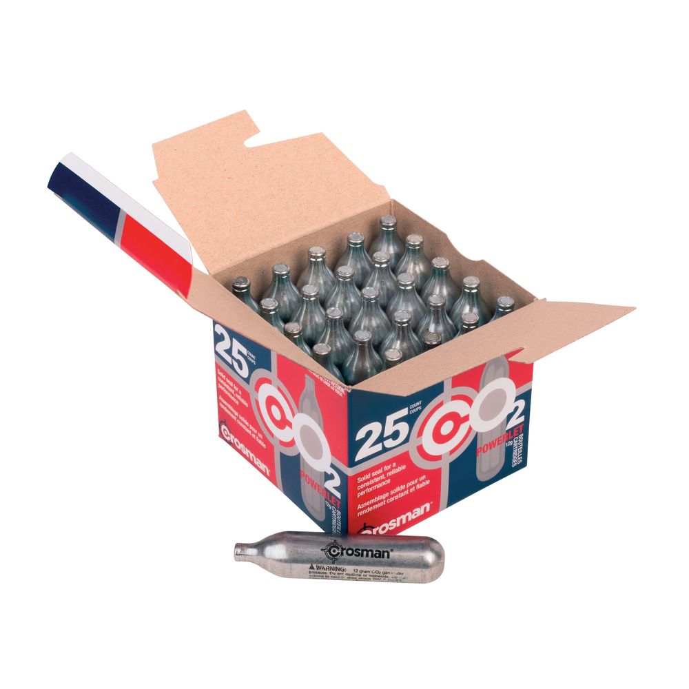 crosman - Powerlet - POWERLET 12G CO2 CARTRIDGES 25 CT for sale