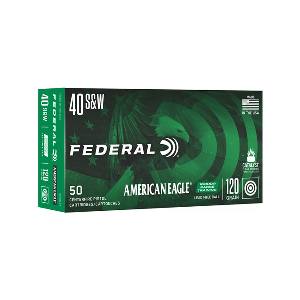 Federal - American Eagle - .40 S&W - 40 SW LEAD FREE RANGE 120GR 50/BX for sale
