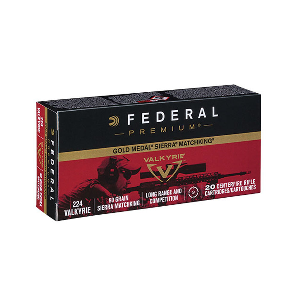 FEDERAL PREMIUM 224 VALKYRIE 90GR MATCHKING 20RD 10BX/CS - for sale