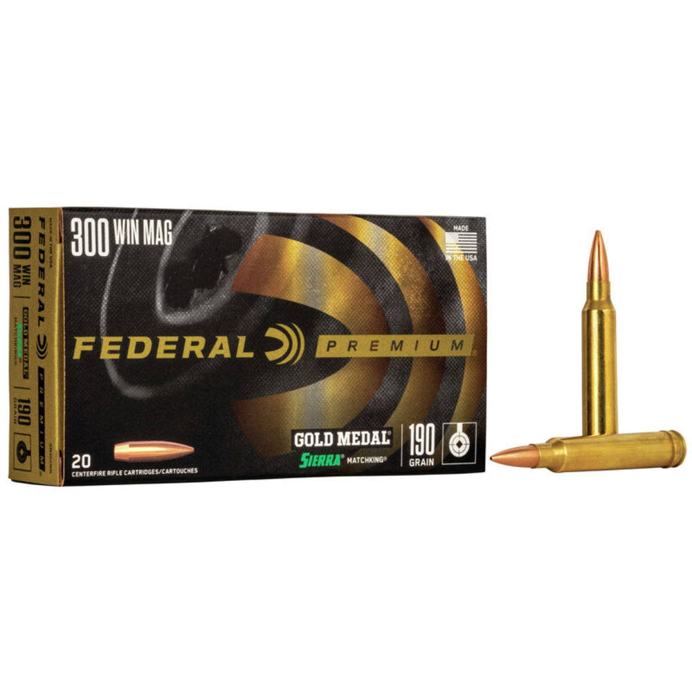FEDERAL GOLD MEDAL 300 WIN MAG 190GR MATCHKING 20RD 10BX/CS - for sale