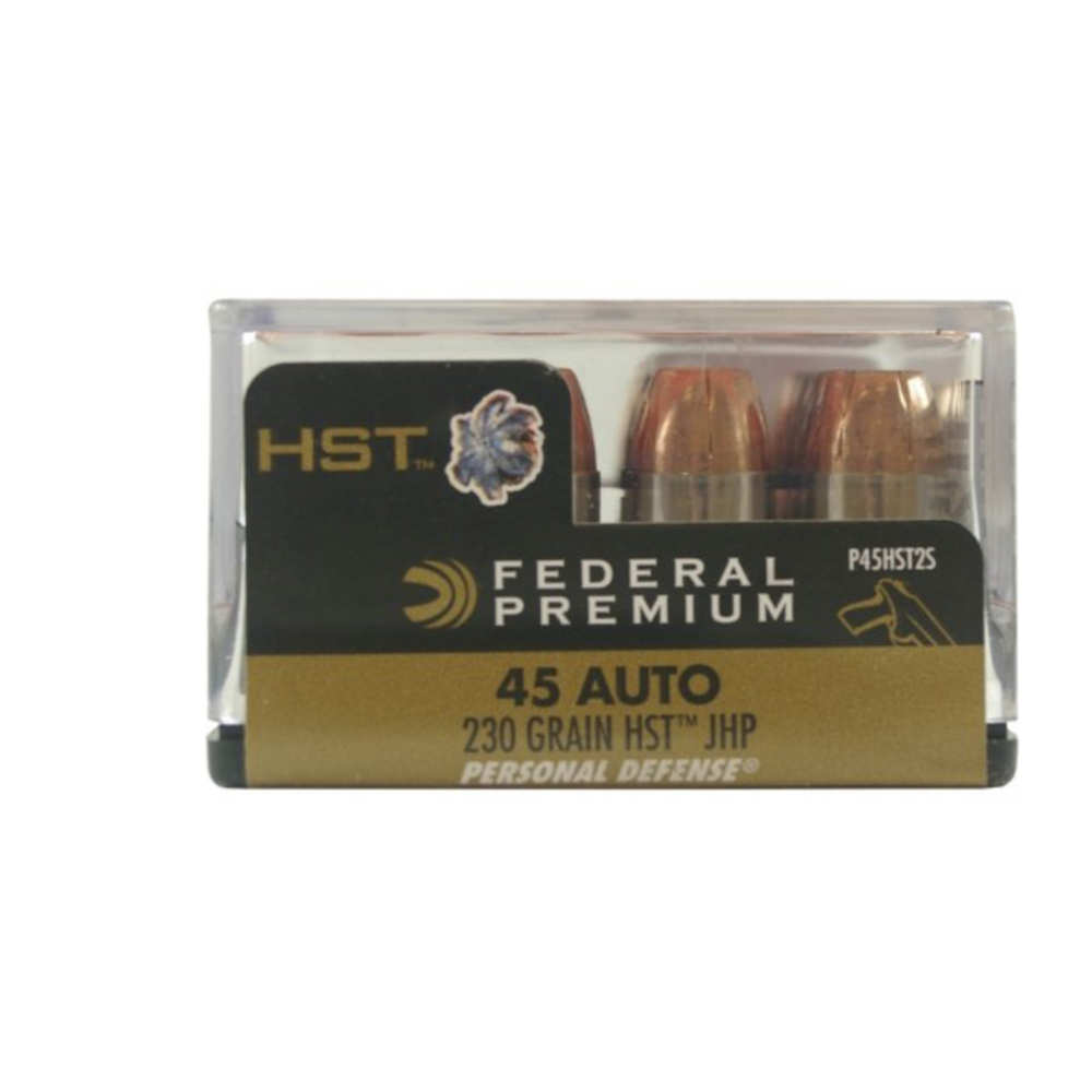 FEDERAL PREMIUM 45 ACP 230GR HST JHP 20RD 10BX/CS - for sale