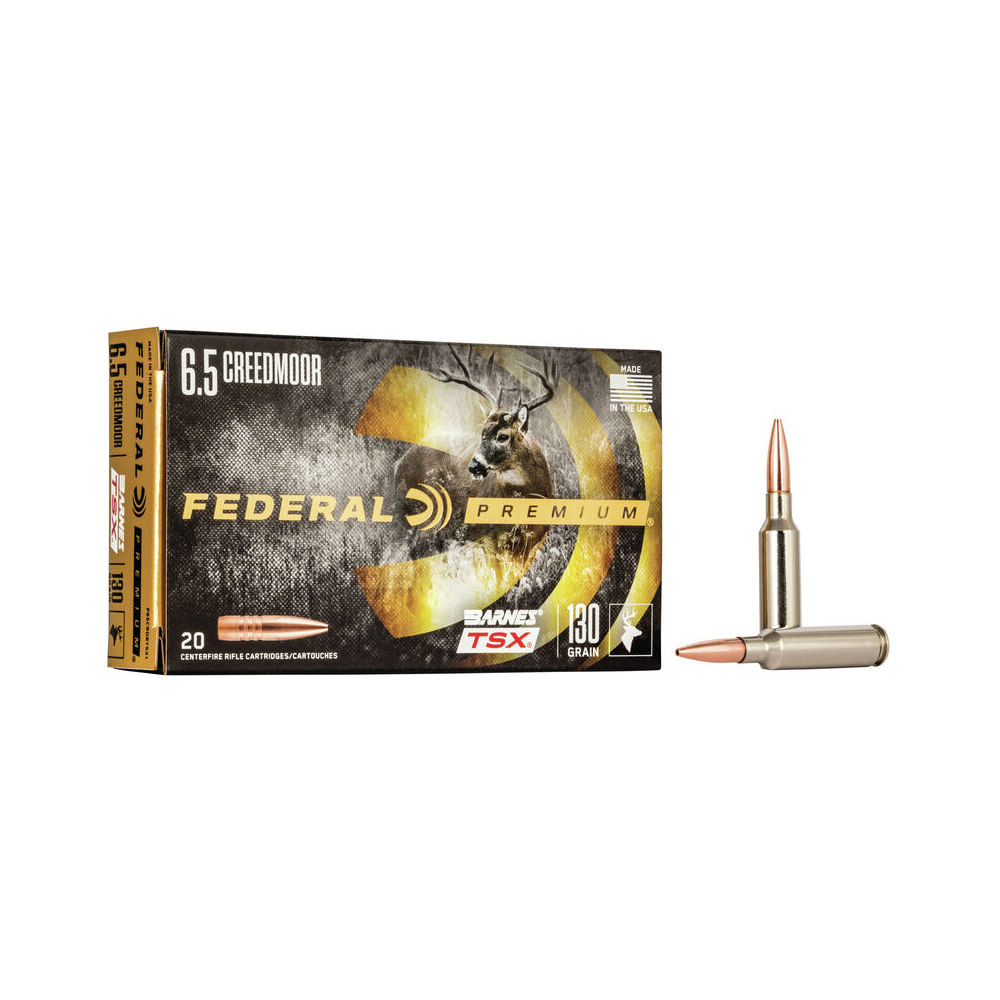 Federal - Premium - 6.5mm Creedmoor - CENTER RIF 65 CRD 130GR BARNES TSX 20/BX for sale