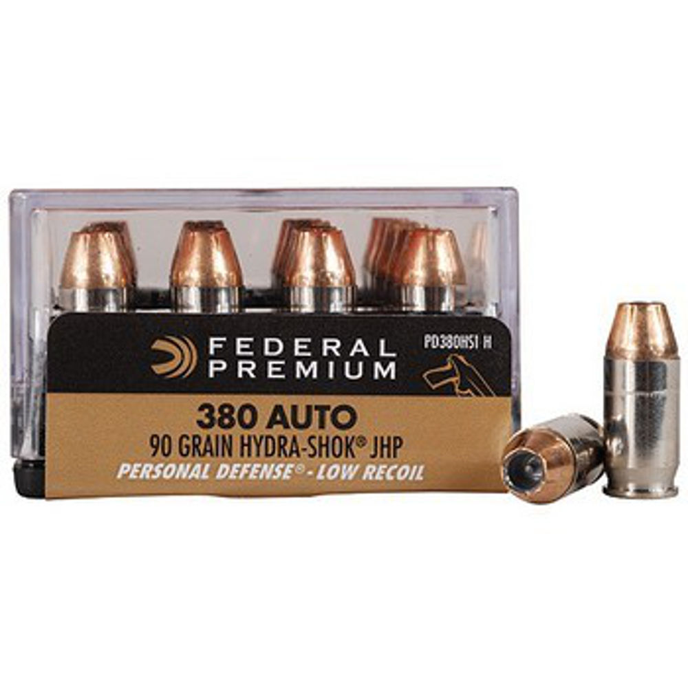 Federal - Premium - .380 Auto - HYDRA SHOK 380 AUTO 90GR JHP 20RD/BX for sale