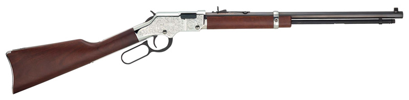 HENRY SILVER EAGLE 22WMR 20.5" OCTAGON WALNUT ENGRAVED - for sale