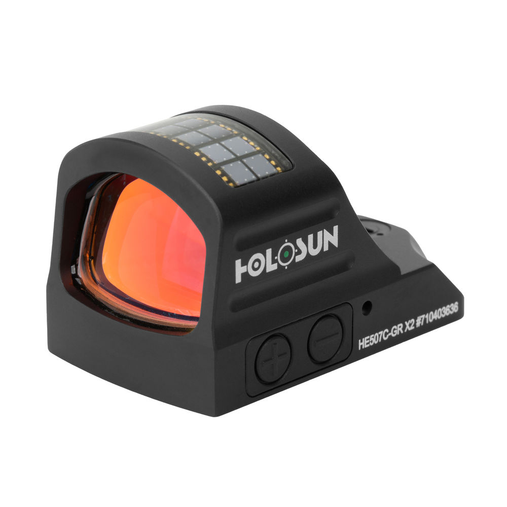 HOLOSUN 507 OPEN REFLEX GREEN MULTI RETICLE SOLAR SHAKE AWK - for sale