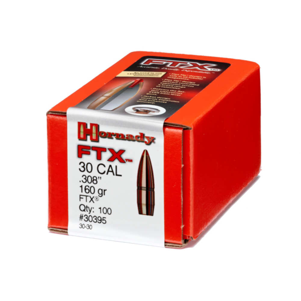Hornady - FTX - 30 Caliber - BULLET 30 CAL 308 160GR FTX 100/BX for sale