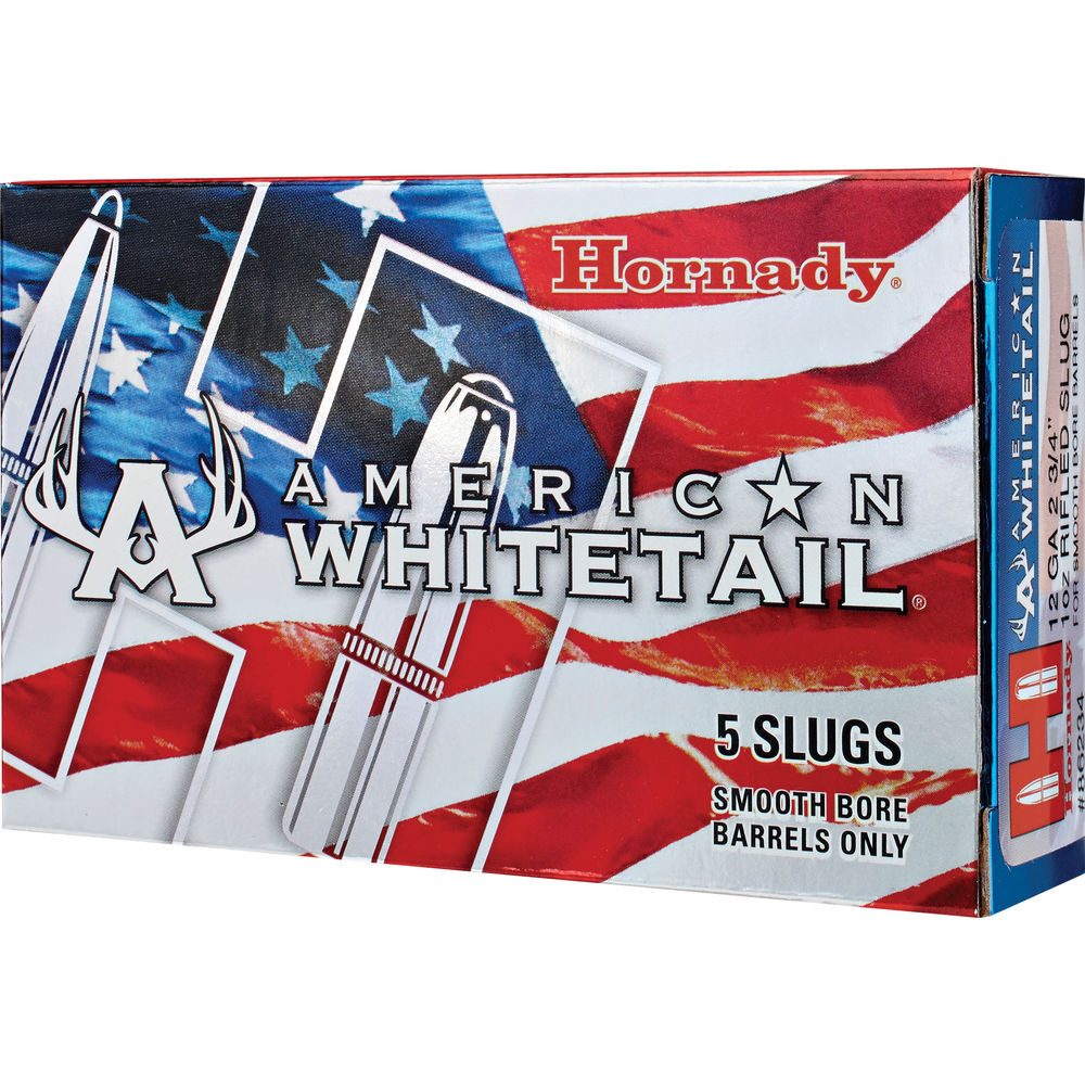 Hornady - American Whitetail - 12 Gauge 2.75" - AMMO 12 GA RIFLED SLUG 1 OZ AW 5/BX for sale