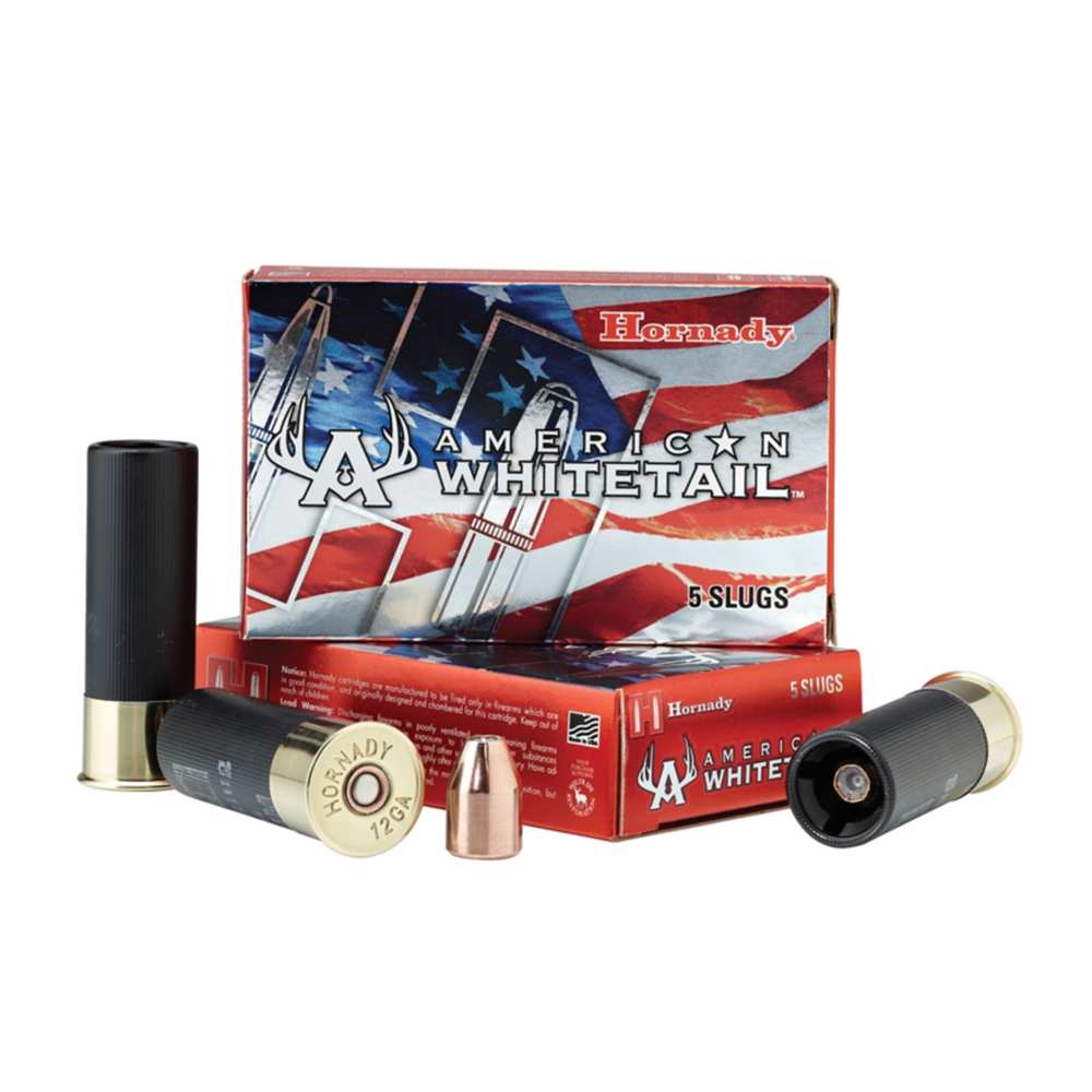 Hornady - American Whitetail - 12 Gauge 2.75" - AMMO 12GA SLUG 325GR INTERLOCK AW 5/BX for sale