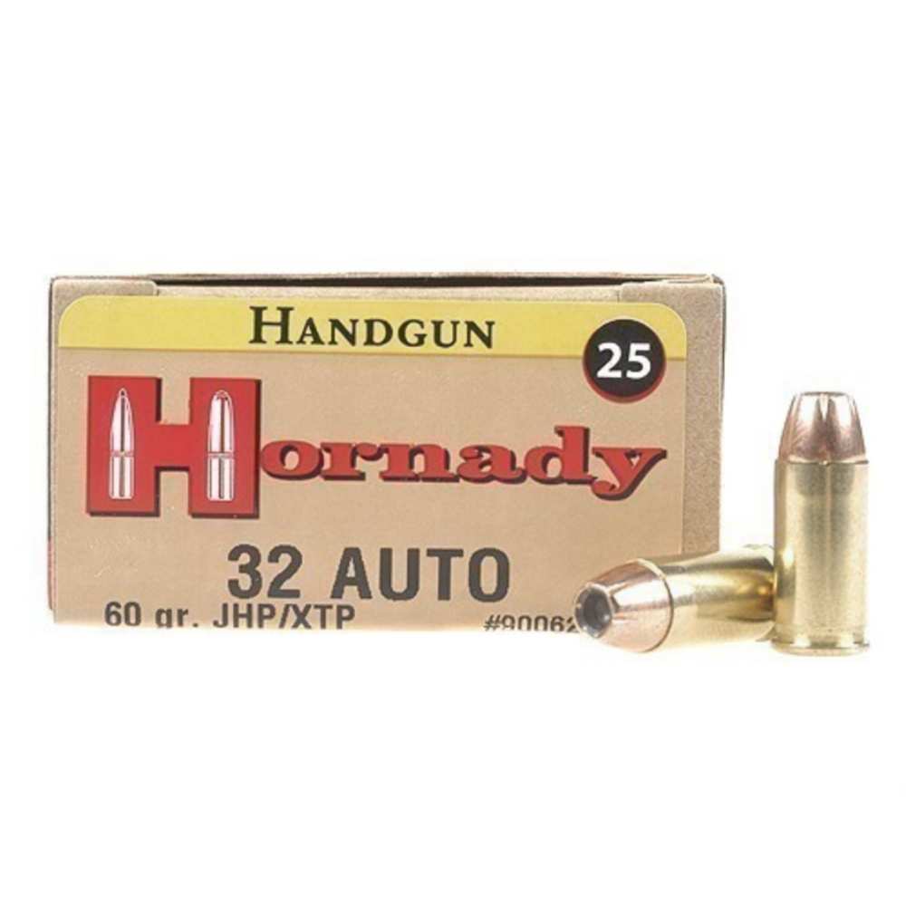 Hornady - Custom - .32 ACP - AMMO 32 AUTO 60GR XTP 25/BX for sale