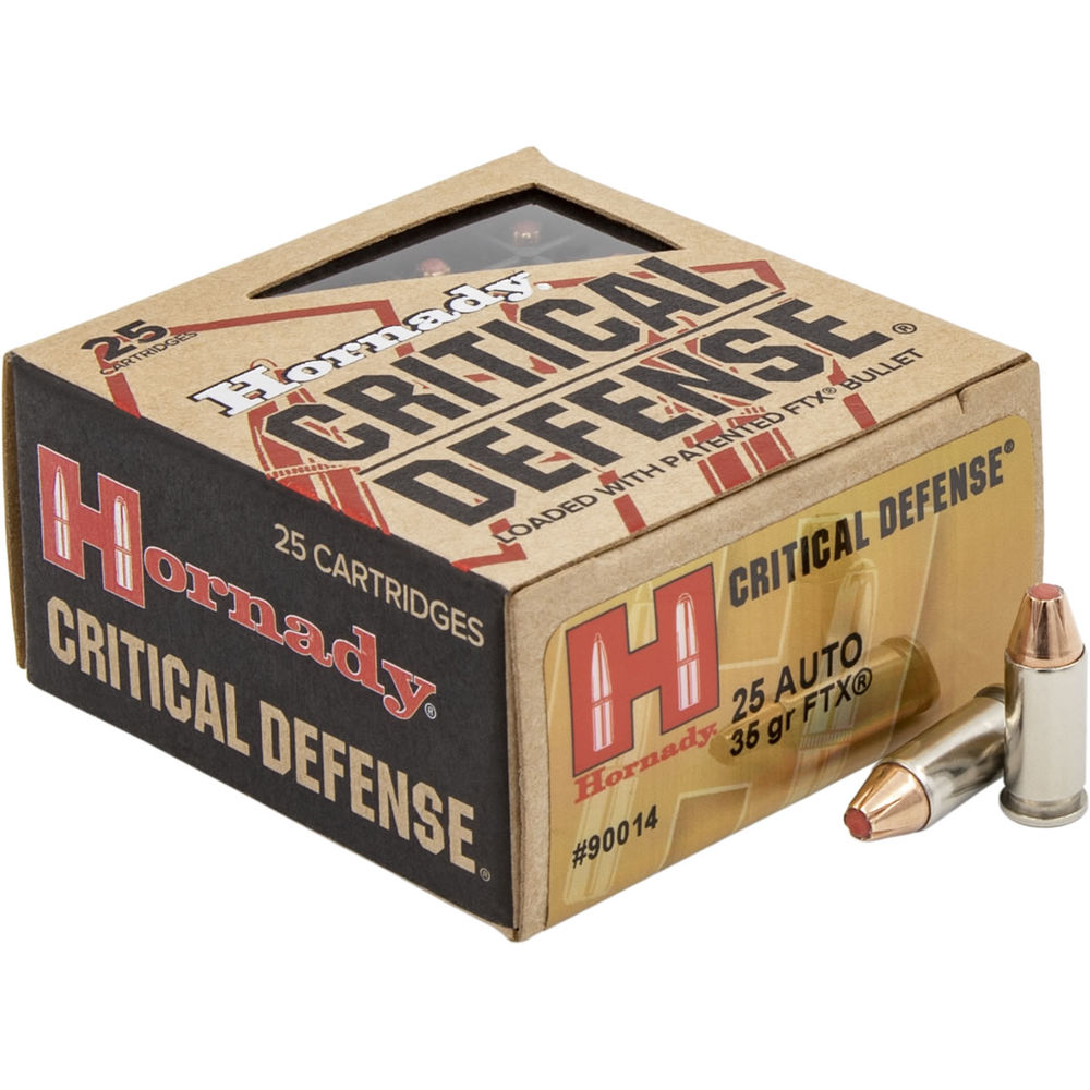 Hornady - Critical Defense - .32 ACP - AMMO CD 32 AUTO 60 GR FTX 25/BX for sale