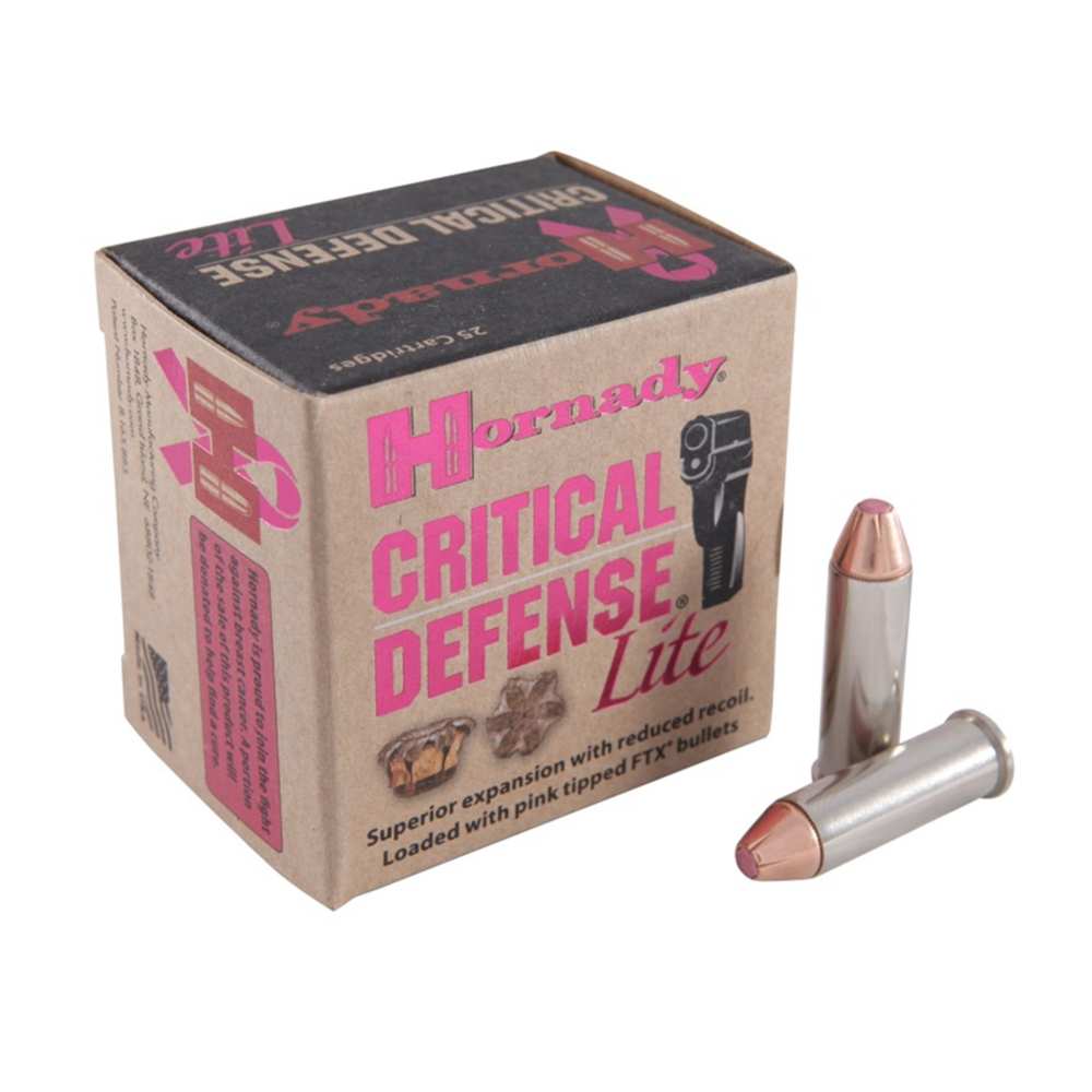 Hornady - Critical Defense - .38 Special - AMMO 38 SPCL LITE 90GR FTXCD 25/BX for sale