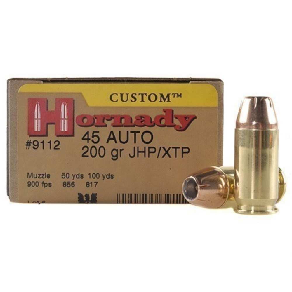 Hornady - Custom - .45 ACP|Auto - AMMO 45 AUTO 200GR XTP 20/BX for sale