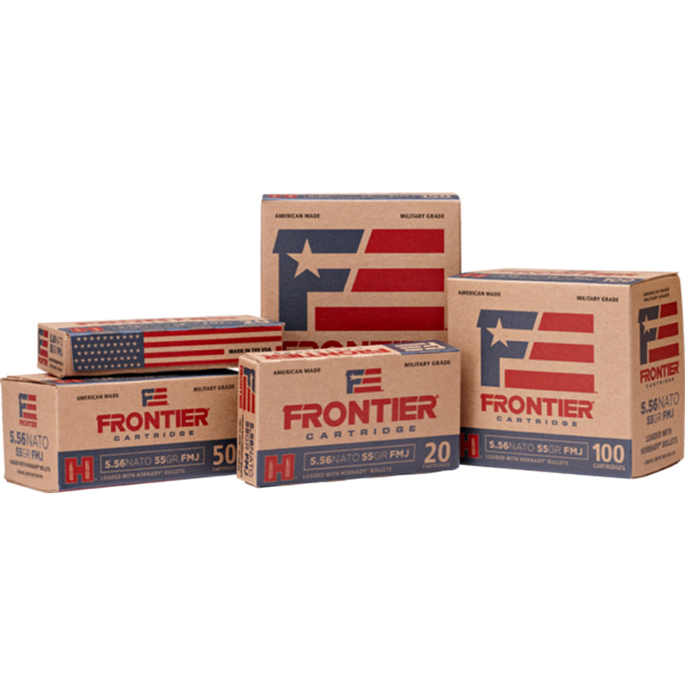 FRONTIER 223 REM 55GR FMJ 20RD 25BX/CS - for sale