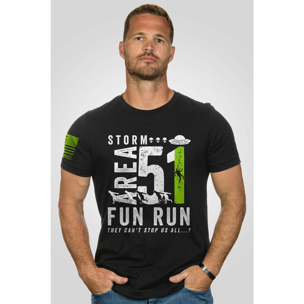 nine line apparel - A51FRTSBLACK3XL - STORM AREA 51 FUN RUN BLACK 3XL for sale