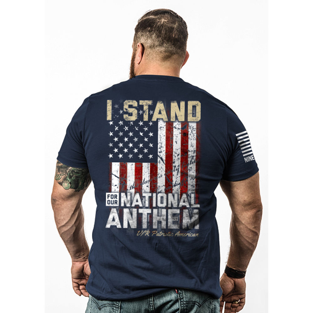 nine line apparel - STANDV2TSMIDNIGHTNAVYS - I STAND T-SHIRT NAVY S for sale