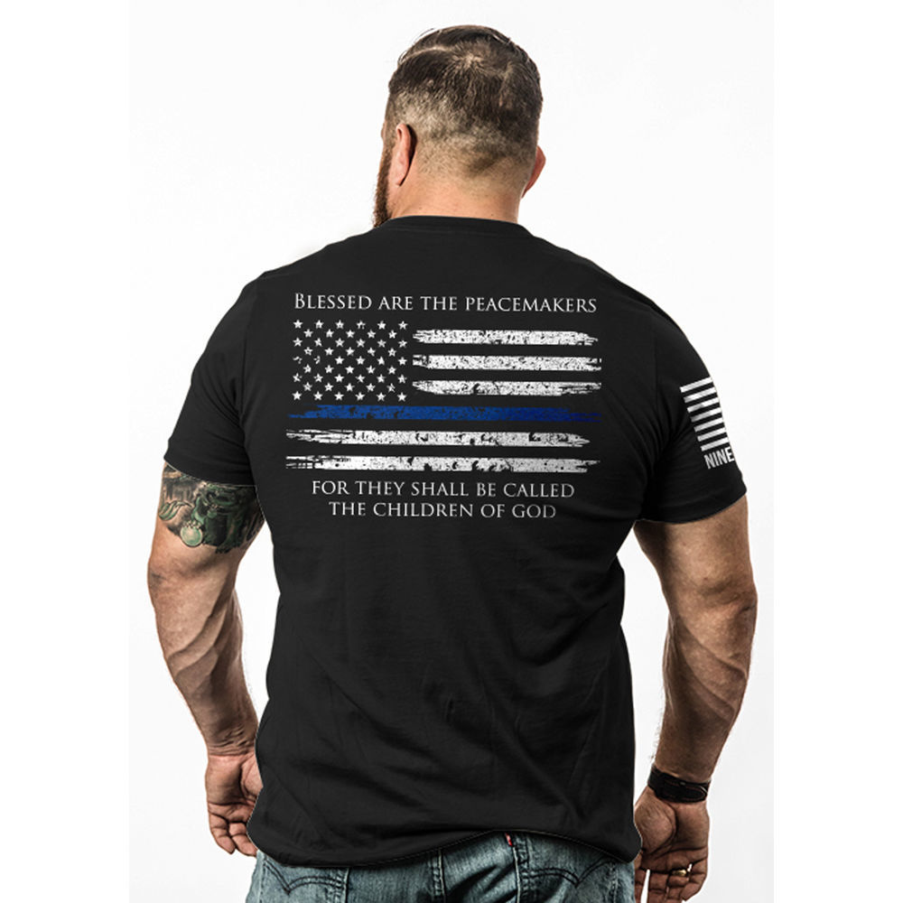 nine line apparel - TBLTUSABLACKS - THIN BLUE LINE-TSHIRT BLACK SMALL for sale