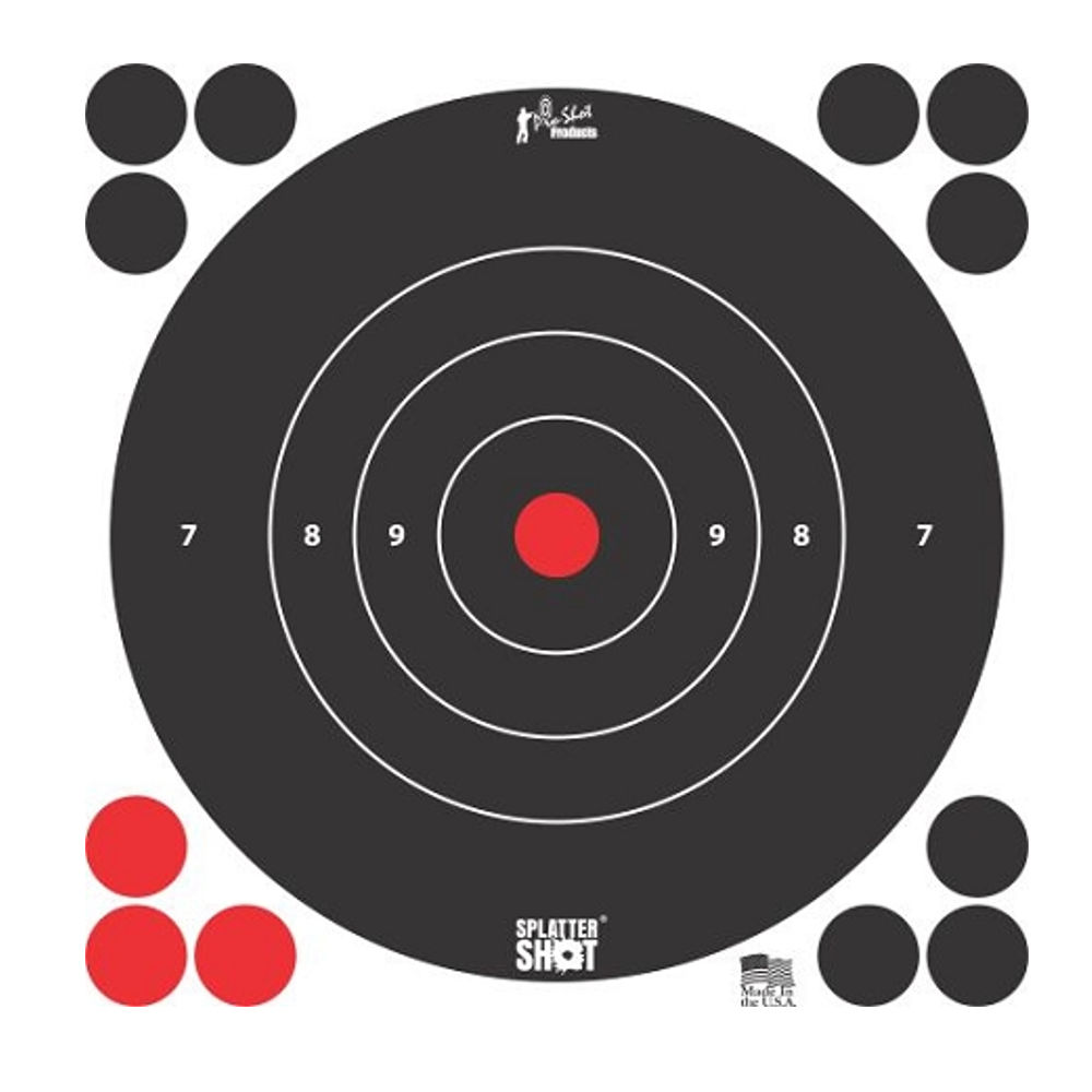 pro-shot - 12BWHTE12PK - 12IN WHITE BULLS EYE TARGET 12 PK BAG for sale
