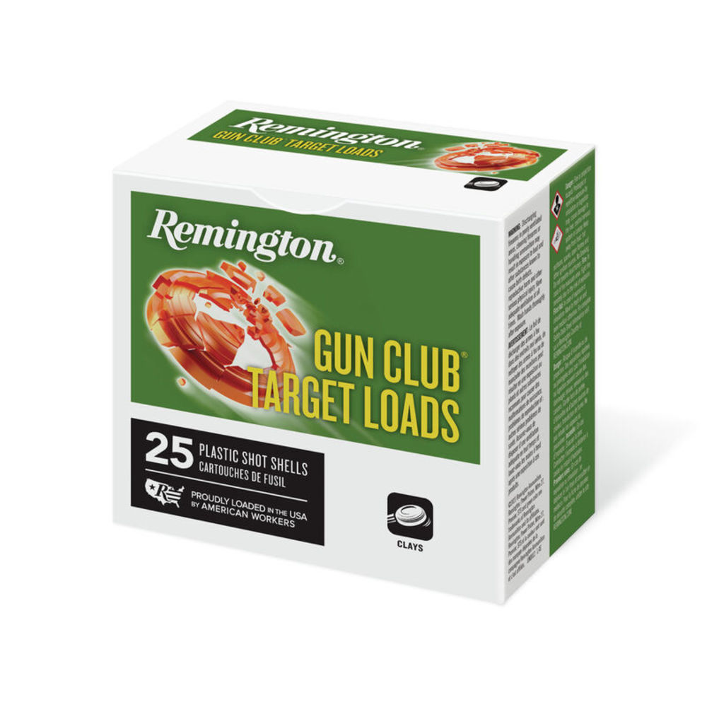 Remington - Gun Club - 12 Gauge - AMMO 12GA 8 SHOT 2.75 GC TARGET 25RD/BX for sale