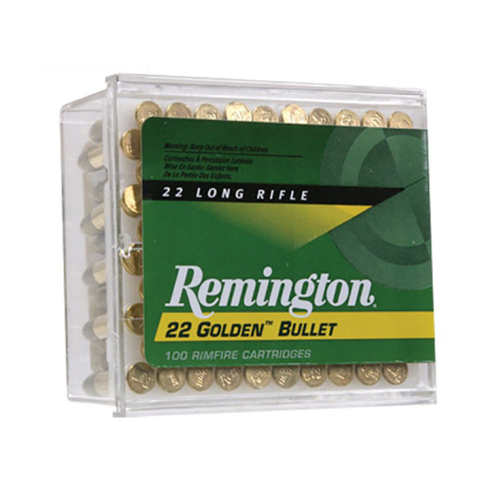 Remington - Golden Bullet - .22LR - AMMO 22 LONG RIFLE HV RN 40GR 100RD/BX for sale