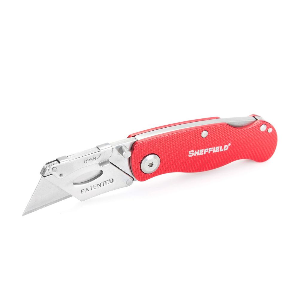 sheffield - 12614 - LOCK BACK ULT LOCK BACK UTIL KNIFE RED for sale
