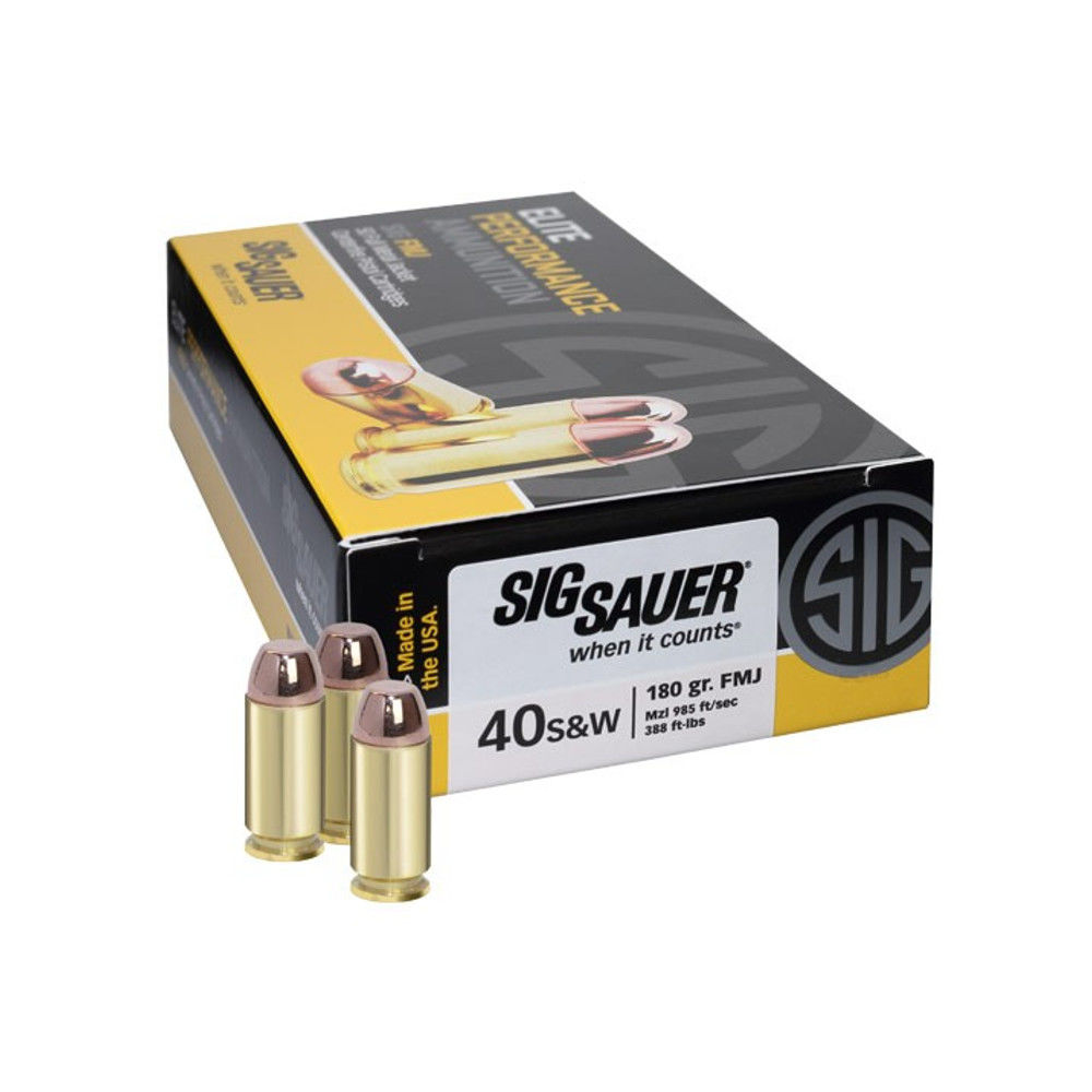 sigarms - Elite Ball - .40 S&W - AMMO ELT BALL 40 SW 180 GR 50/BX 1000/CS for sale