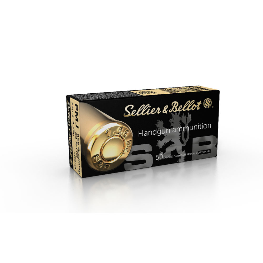 sellier & bellot ammunition - Handgun - .32 ACP - HANDGUN 32 AUTO 73GR FMJ 50RD/BX for sale