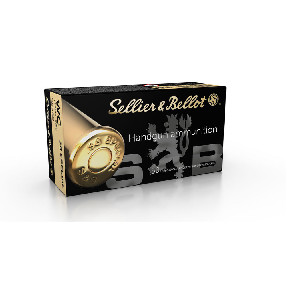 sellier & bellot ammunition - Handgun - .38 Special - HANDGUN 38 SPL 148GR WC 50RD/BX for sale