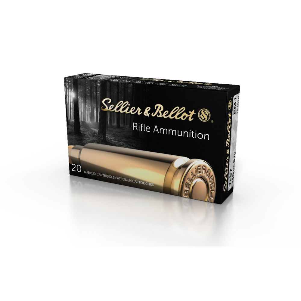 sellier & bellot ammunition - Rifle - 7mm Mauser - RIFLE 7X57 140GR FMJ 20RD/BX for sale